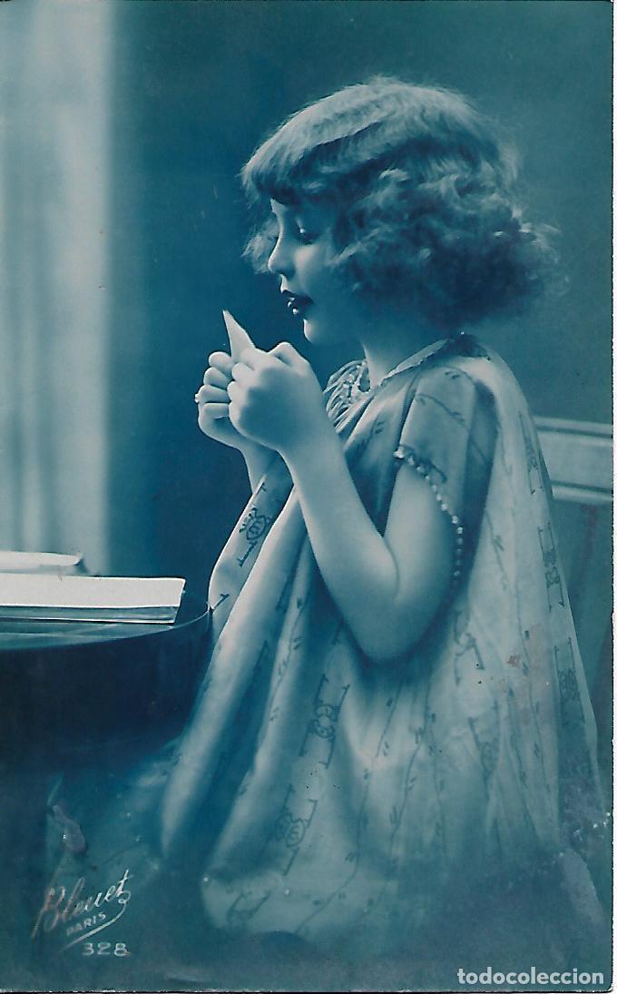 Postales: POSTAL NI&Ntilde;A (BLEUET) Fechada en 1925 - Foto 1