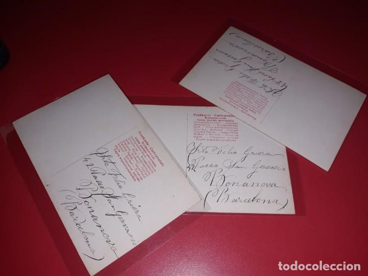 Postales: Serie Completa  3 postales  Fechada 1906 - Foto 5