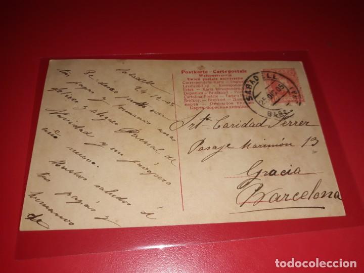 Postales: Postal Fechada 1905 Escrita y Sellada - Foto 2