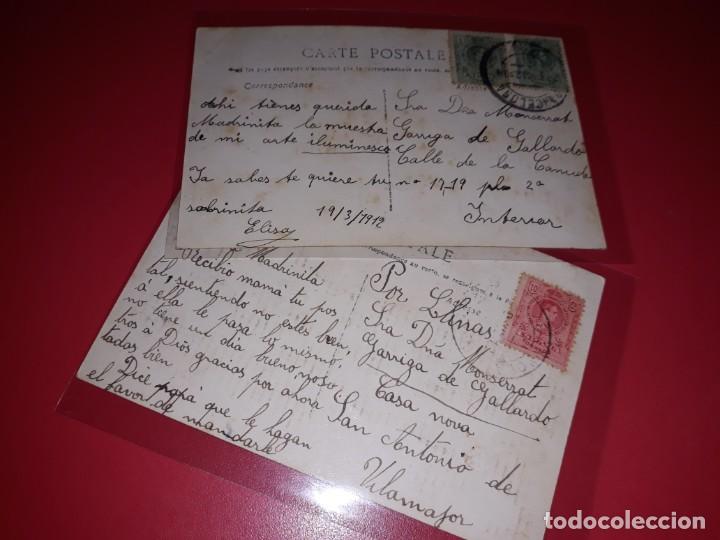 Postales: Serie 2 Postales 1912 Escritas y Selladas - Foto 2