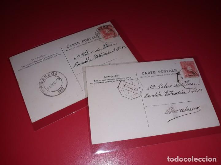Postales: Serie 2 Postales 1905 Escritas y Selladas - Foto 4