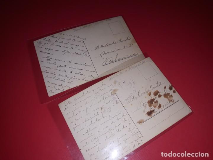 Postales: Serie 2 Postales fechada 1910  Escritas - Foto 4