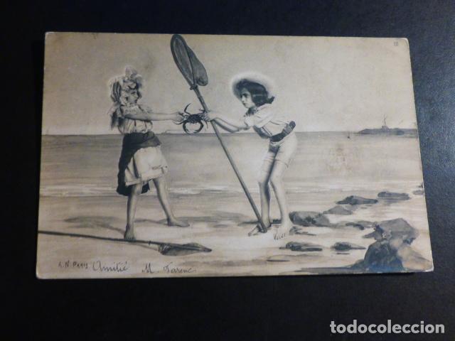 Postales: NI&Ntilde;OS EN LA PLAYA POSTAL - Foto 1