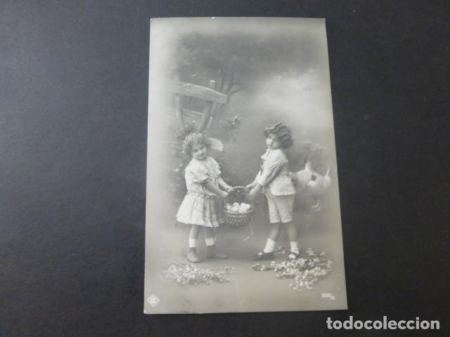 Postales: NI&Ntilde;OS CON CESTA DE HUEVOS POSTAL - Foto 1