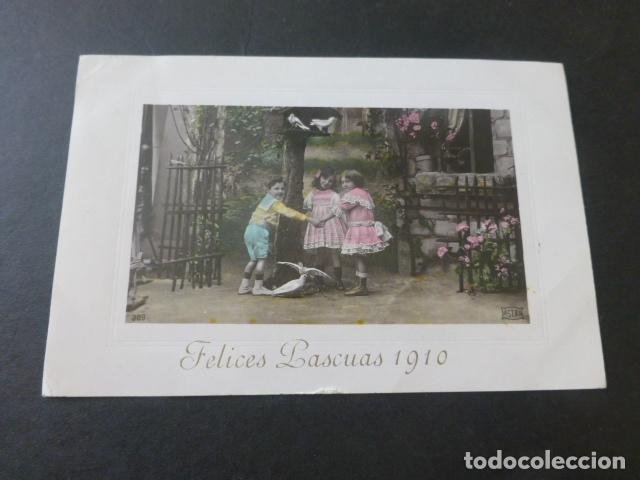 Postales: NI&Ntilde;OS CON PALOMAS POSTAL - Foto 1