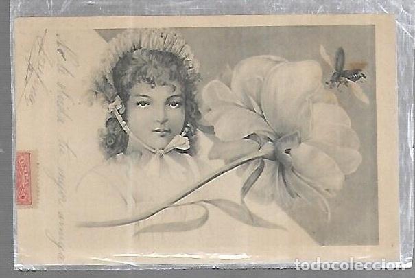 Postales: TARJETA POSTAL. IMAGEN DE NI&Ntilde;A Y FLOR.