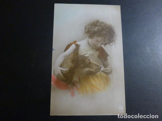 Postales: NI&Ntilde;A CON PERRO POSTAL - Foto 1