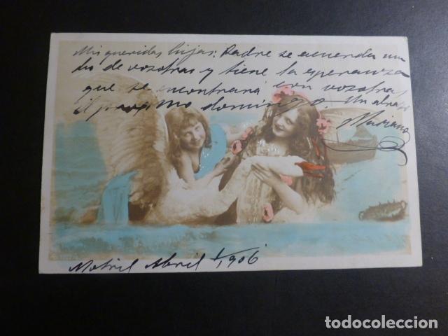 Postales: NI&Ntilde;AS CON CISNE POSTAL - Foto 1
