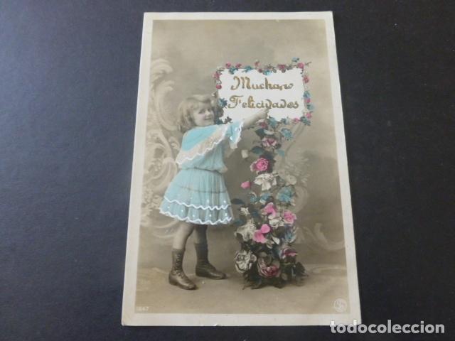 Postales: NI&Ntilde;A CON FLORES POSTAL - Foto 1