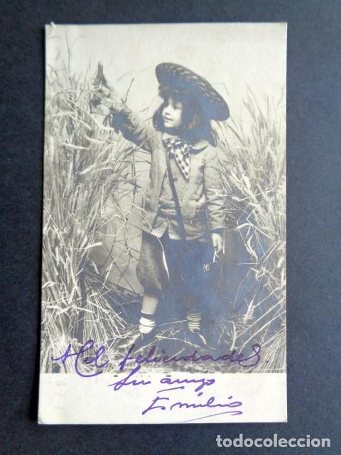 Postales: POSTAL NI&Ntilde;O POSANDO. A&Ntilde;O 1903. - Foto 1