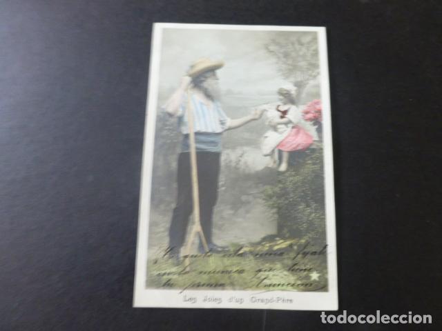 Postales: ABUELO Y NIETA POSTAL - Foto 1