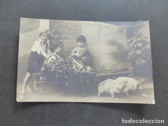 Postales: NI&Ntilde;OS EN CARRO POSTAL - Foto 1