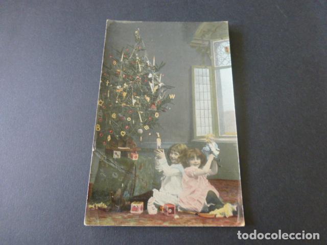 Postales: NI&Ntilde;AS EN ARBOL DE NAVIDAD POSTAL - Foto 1