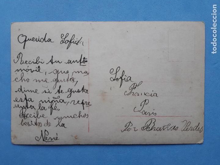 Postales: Fotograf&iacute;a de Ni&ntilde;a. Escrita. - Foto 2