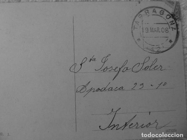 Postales: P-11666. POSTAL COLOREADA DE DOS HERMANAS- CIRCULADA Y SELLADA. A&Ntilde;O 1908 - Foto 3