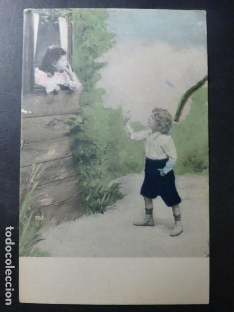 Postales: NI&Ntilde;OS CHARLANDO POSTAL - Foto 1