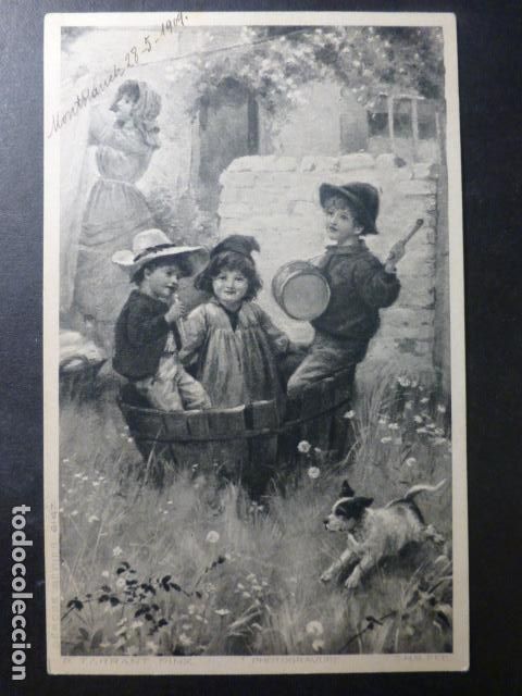 Postales: NI&Ntilde;OS TOCANDO MUSICA POSTAL - Foto 1