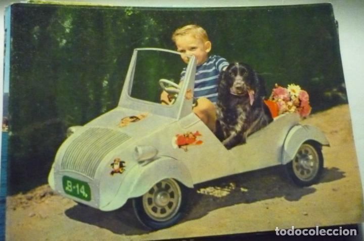 Postales: postal ni&ntilde;os con biscuter--escrita - Foto 1