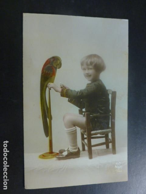 Postales: NI&Ntilde;A CON LORO POSTAL - Foto 1