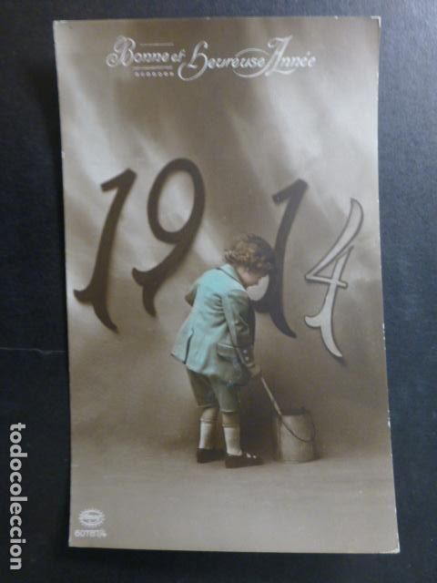 Postales: NI&Ntilde;O ALEGORIA A&Ntilde;O 1914 POSTAL - Foto 1
