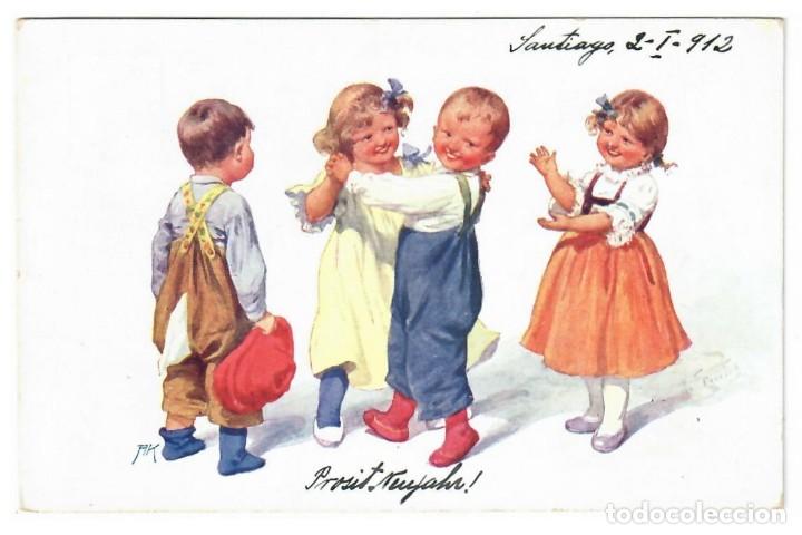 Postales: PROSIT NEUJAHR ! &diams; 1912 - Foto 1