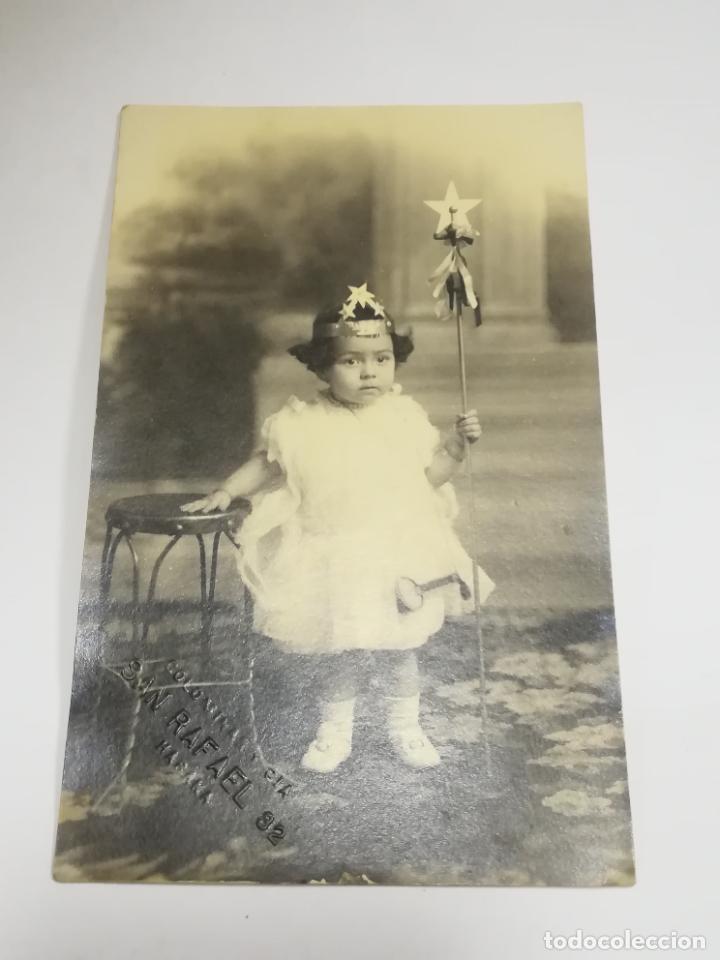 Postales: TARJETA POSTAL INFANTIL. BEB&Eacute; DISFRAZADA DE PRINCESA CON ESTRELLAS - Foto 1