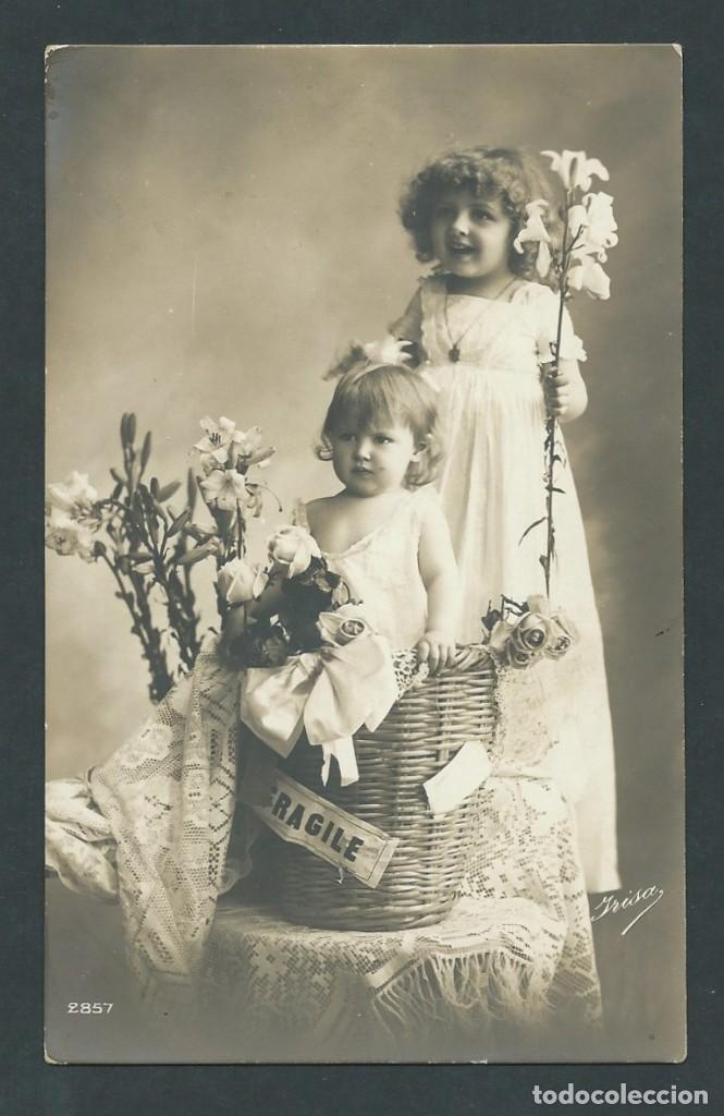 Cartoline: antigua postal tematica ni&ntilde;os a&ntilde;os 10-20 jrisa 2857