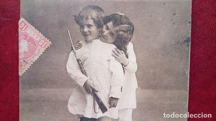 Postales: Postal : NI&Ntilde;OS con ESCOPETA. - Foto 1