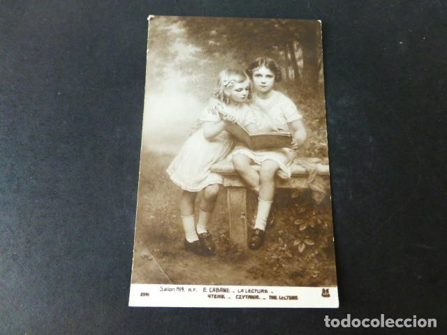 Postales: NI&Ntilde;AS LEYENDO POSTAL - Foto 1