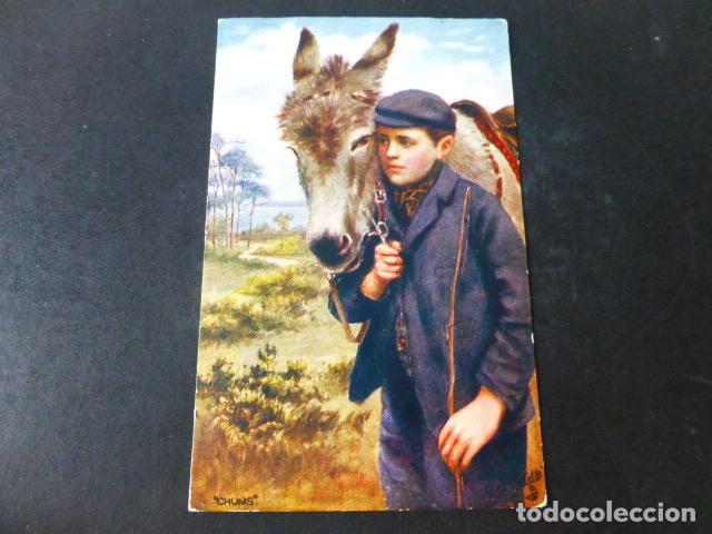 Postales: NI&Ntilde;O CON BURRO POSTAL - Foto 1