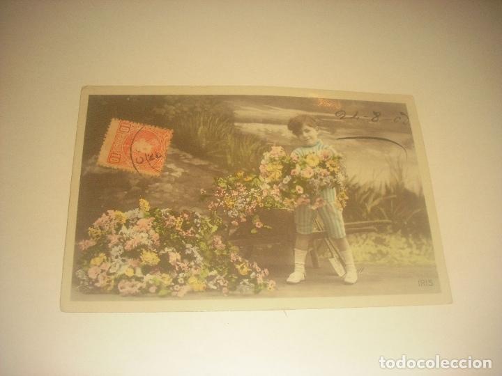 Postales: ANTIGUA POSTAL DE NI&Ntilde;O , CIRCULADA 1908 . - Foto 1