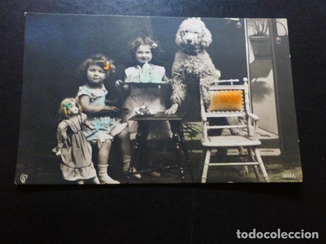 Postales: NI&Ntilde;OS CON CANICHE POSTAL - Foto 1