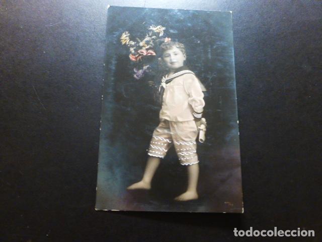 Postales: NI&Ntilde;O CON FLORES POSTAL - Foto 1
