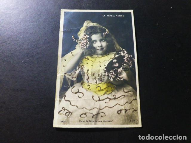 Postales: NI&Ntilde;A CON FLORES POSTAL - Foto 1