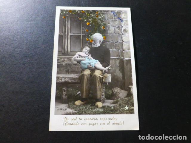 Postales: ABUELO Y NIETA POSTAL - Foto 1