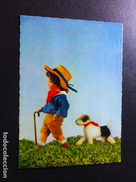 Postales: NI&Ntilde;O CON PERRO POSTAL - Foto 1