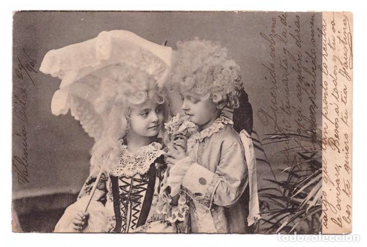 Postales: PAREJA DE NI&Ntilde;OS &diams; 1906 - Foto 1