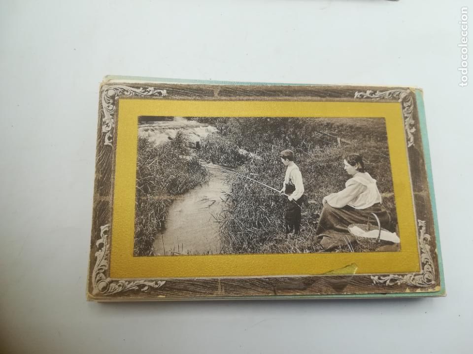 Postkarten: TARJETA POSTAL. NI&Ntilde;O PESCANDO EN UN R&Iacute;O A LA VISTA DE SU MADRE.