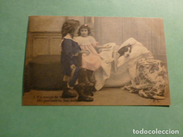 Postales: NI&Ntilde;A CON PERRO POSTAL - Foto 1