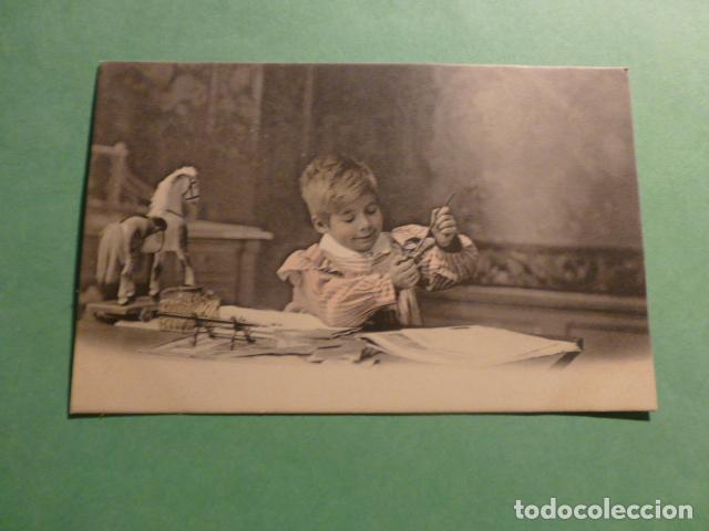 Postales: NI&Ntilde;O DIBUJANDO POSTAL - Foto 1
