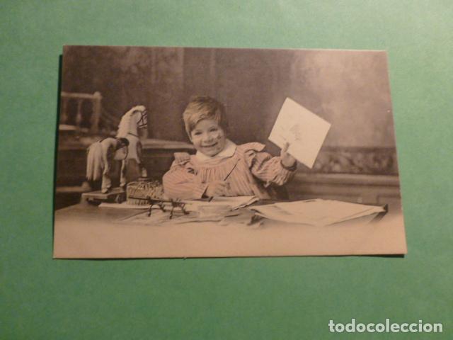 Postales: NI&Ntilde;O DIBUJANDO POSTAL - Foto 1