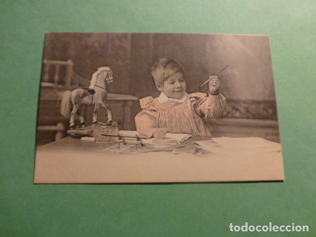Postales: NI&Ntilde;O DIBUJANDO POSTAL - Foto 1