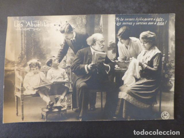 Postales: NI&Ntilde;OS Y ABUELO POSTAL - Foto 1