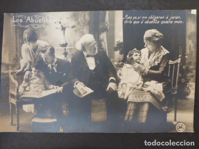 Postales: NI&Ntilde;OS Y ABUELO POSTAL - Foto 1