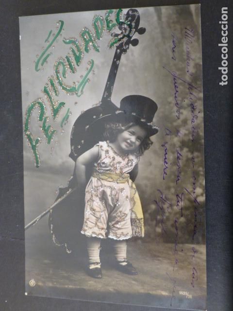 Postales: NI&Ntilde;OS CON VIOLON POSTAL - Foto 1