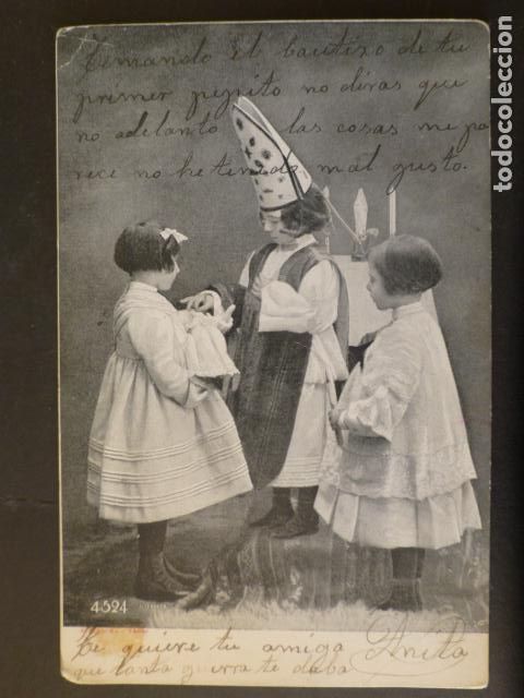 Postales: NI&Ntilde;OS JUGANDO A CASARSE POSTAL - Foto 1