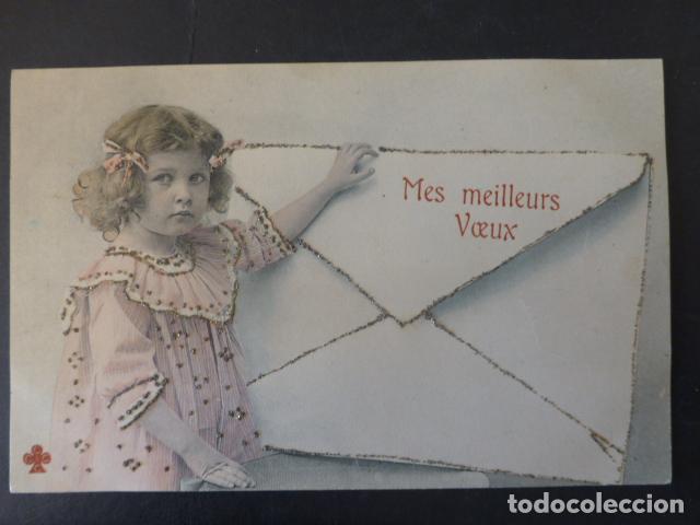 Postales: NI&Ntilde;A CON CARTA POSTAL - Foto 1