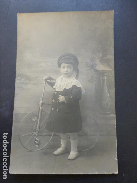 Postales: NI&Ntilde;O CON TRICICLO POSTAL - Foto 1