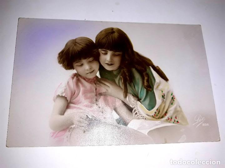 Postales: Antigua Postal Ni&ntilde;os Escrita 1925 - Foto 1