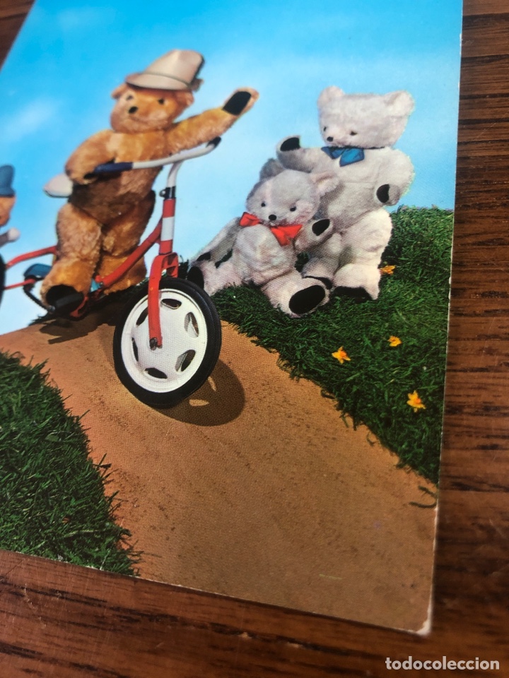 Postales: POSTAL OSOS DE PELUCHE EN BICICLETA - Foto 3